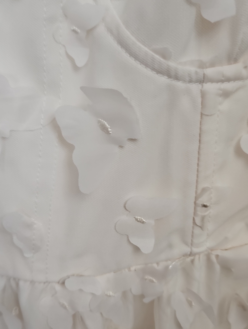 Thirty-Thirty Butterfly Tulle Ivory Dress Size Small - Picture 11 of 13